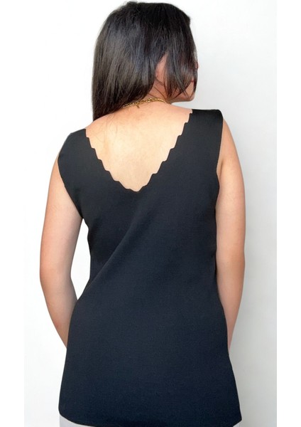 Kadın Kolsuz Bluz Salaş Günlük V Yaka Rahat Bluz modelleri