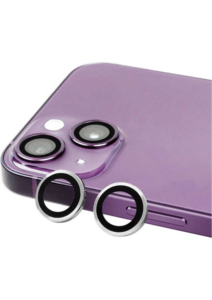 iPhone 14 Plus Uyumlu Effx Cl-07 Kamera Lens Koruyucu-Gümüş