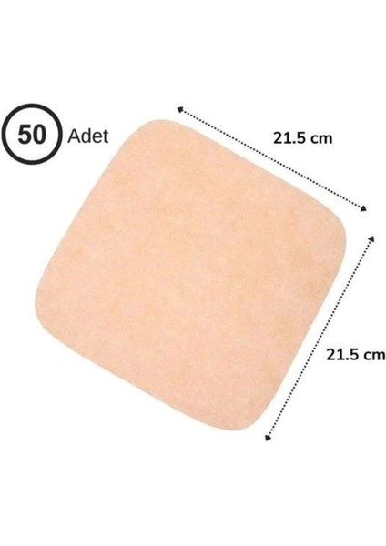 100 Adet Tek Kullanımlık Yağlı Pişirme Kağıdı, Düz Kare Model modelleri