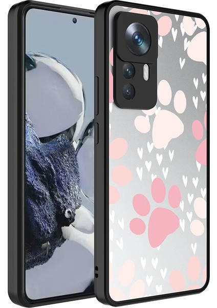 Xiaomi Mi 12T Pro Kılıf Aynalı Desenli Kamera Korumalı Parlak Effx Mirror Kapak-Pati