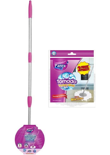 Tornado 2'li Yedek Mop ve Sap Takımı, Temizlik Için Mükemmel Kombinasyon