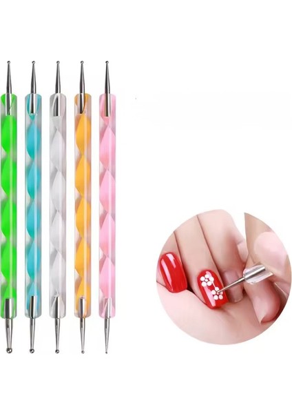 5li Nail Art Tırnak Süsleme Dotting Kalemi fiyatları