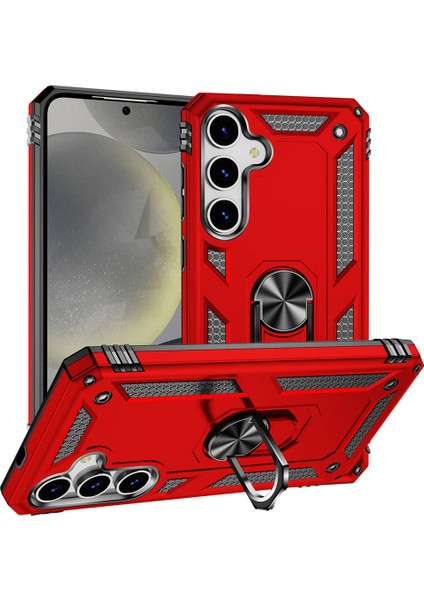 Galaxy S24 Kılıf Effx Vega Kapak-Kırmızı