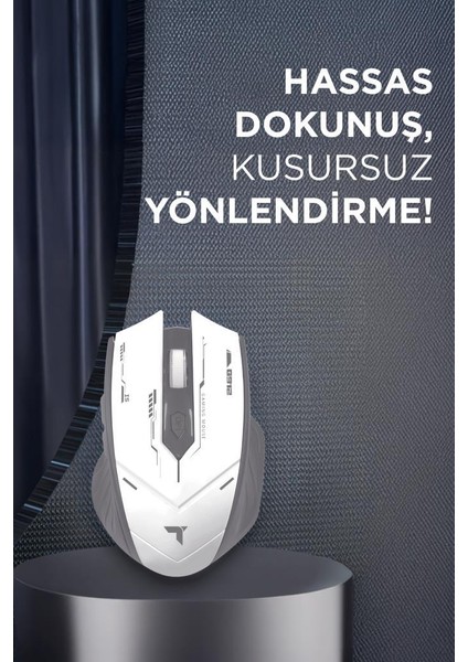 Tm-20 Beyaz-Gri Çift Modlu Kablosuz Oyuncu Mouse Fare fiyatları