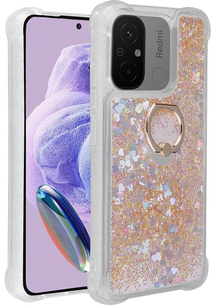 Xiaomi Redmi 12C Kılıf Effx Milce Kapak-Gold