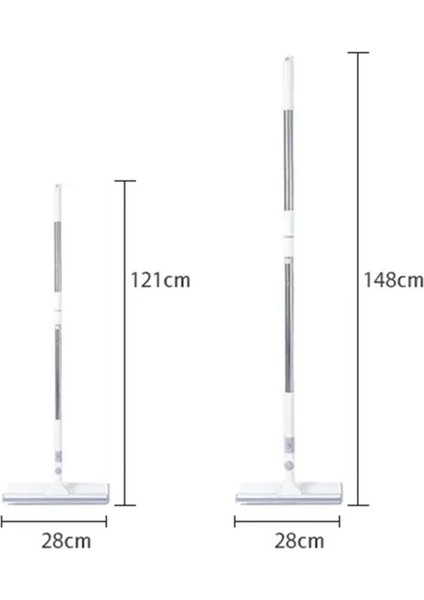 Yedek Bezli Çekpasız Saplı Mop, Cam ve Fayans Yüzeyler Için Kolay Temizlik indirimleri