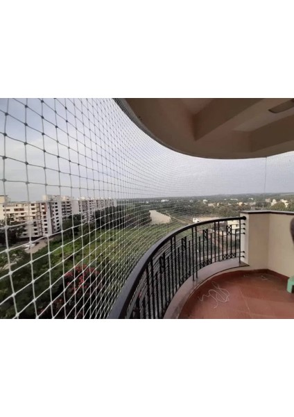 Balkon Filesi 2,5X20M Çocuk Güvenlik Filesi Güvenlik Ağı (Göz Aralıkları 5cm)