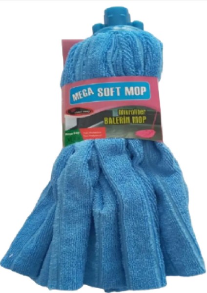 Yüksek Kaliteli Mikrofiber Havlu ve Yedek Uç, Mavi, Büyük Boy, Temizlik Seti