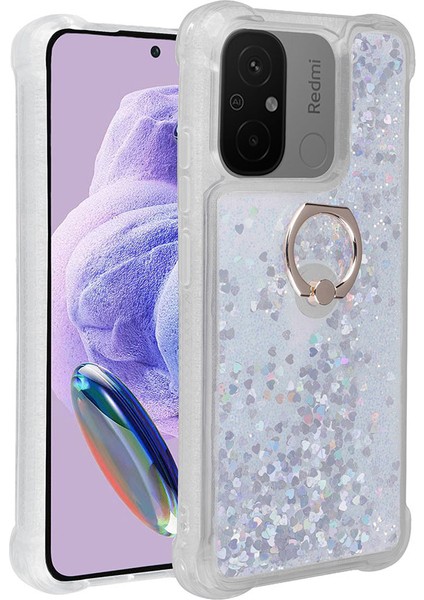 Xiaomi Redmi 12C Kılıf Effx Milce Kapak-Gümüş