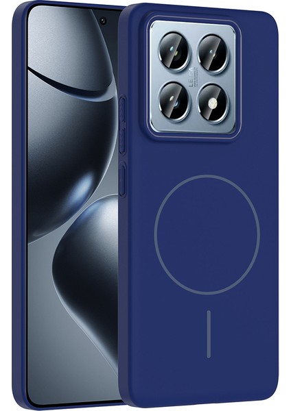 14T Pro Kılıf Magsafe Şarj Özellikli Effx Ruby Sert Kapak - Lacivert