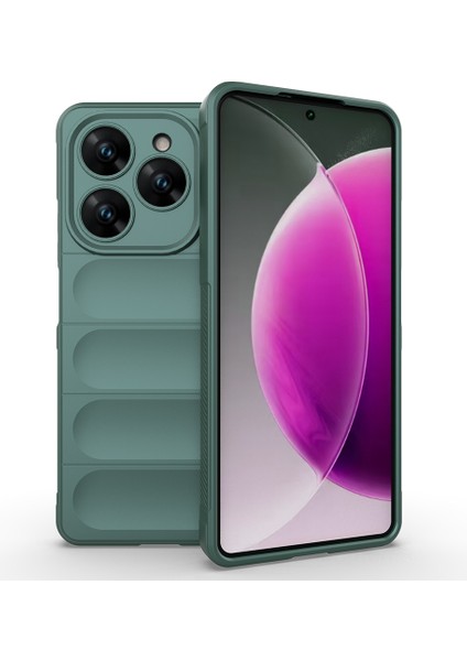 Tecno Spark 20 Pro 4g Kılıf Esnek Tpu Oyuklu Arka Yüzey Tasarımlı Effx Etnik Silikon Kapak - Siyah fiyatları