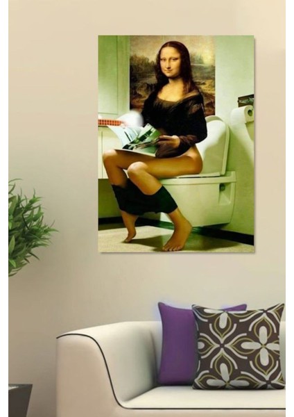 Komik Wc Tuvalet Banyo Kanvas Tablo Ev Duvar Salon Hediyelik Dekarasyon Süsü Ölçü Seçiniz.