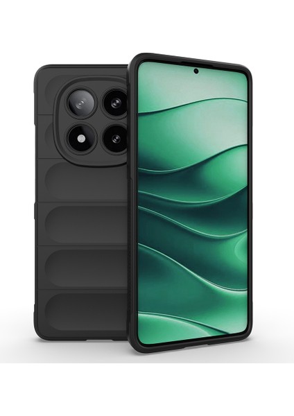 Redmi Note 14 5g Kılıf Esnek Tpu Oyuklu Arka Yüzey Tasarımlı Effx Etnik Silikon Kapak - Siyah