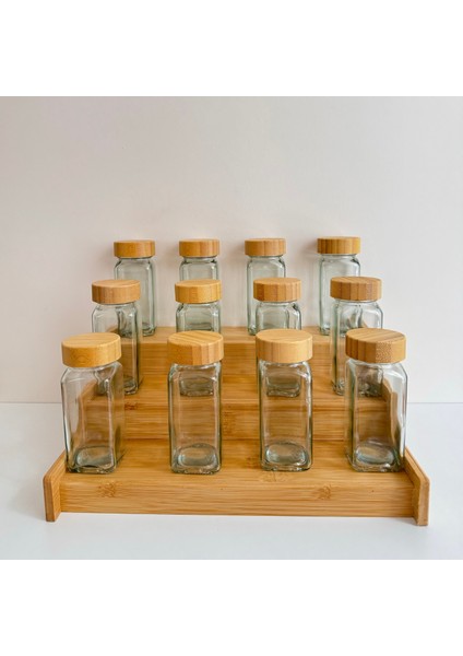 Üç Katlı Bambu Ahşap Baharatlık Standı Düzenleyici Organizer fiyatları