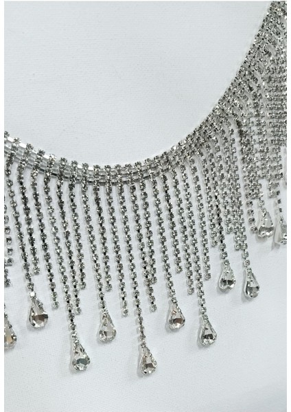 Özel Kristal Damla Taşlı Zincir Saçak Şerit fiyatları