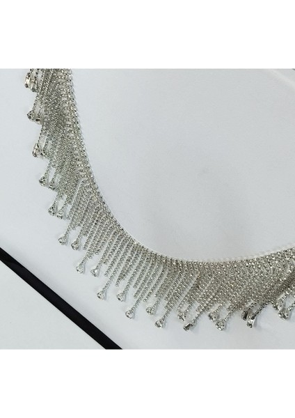 Özel Kristal Damla Taşlı Zincir Saçak Şerit modelleri