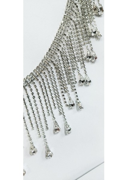 Özel Kristal Damla Taşlı Zincir Saçak Şerit indirimleri