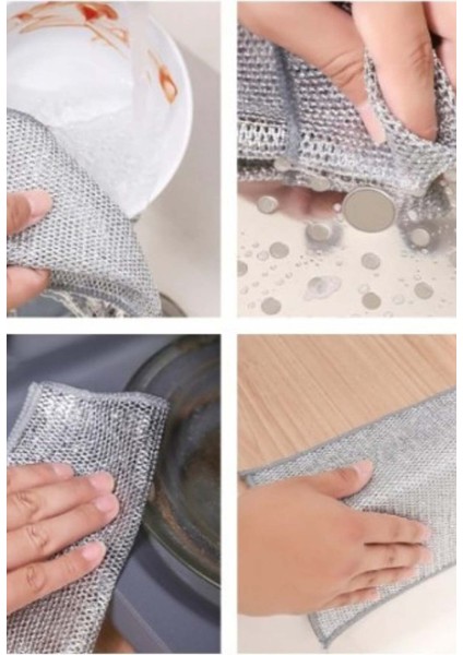 10 Adet Çok Amaçlı Tel Temizlik Bezi, Güçlü ve Etkili Temizlik Sağlar modelleri