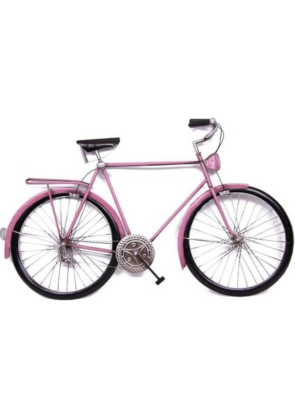 Bisiklet Pano Pembe Pano Vintage Dekoratif Ev Ofis Hediyelik