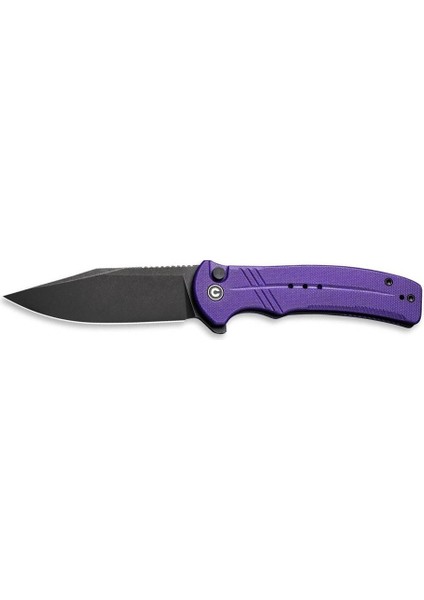 Cogent Flipper & Button Lock Knife Purple G10 Handle Çakı