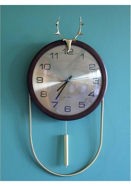 Geyikli Duvar Saati Sarkaçlı ALK1580 Dekoratif Hediyelik fiyatları