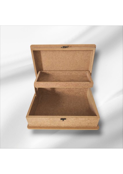 Ahşap- Boyanabilir- Klipsli Asansörlü Takı-Makyaj-Aksesuar-Dekoratif Çok Amaçlı Kutu indirimleri