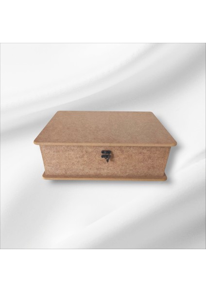 Ahşap- Boyanabilir- Klipsli Asansörlü Takı-Makyaj-Aksesuar-Dekoratif Çok Amaçlı Kutu