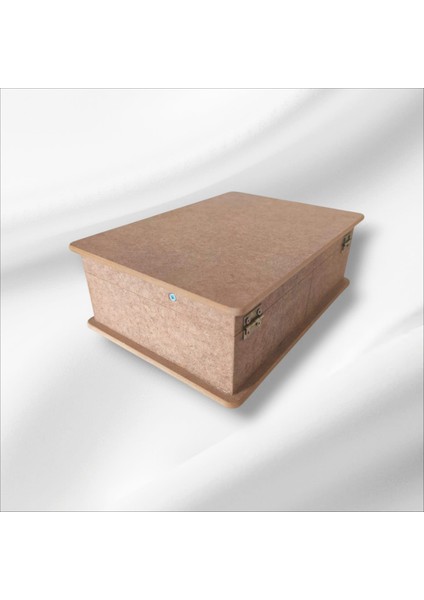 Ahşap- Boyanabilir- Klipsli Asansörlü Takı-Makyaj-Aksesuar-Dekoratif Çok Amaçlı Kutu