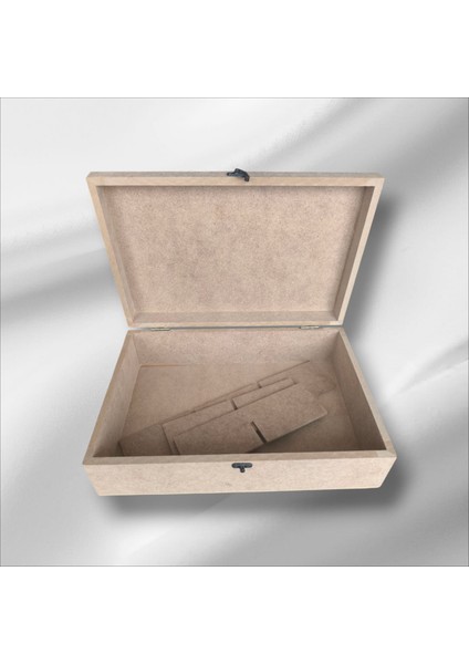 Ahşap Boyanabilir 6 Bölmeli Saat-Takı-Aksesuar-Dekoratif Çok Amaçlı Kutu fırsatları