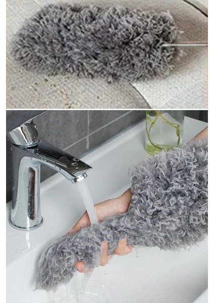 Teleskopik 3'lü Çok Fonksiyonlu Mop ve Toz Alma Temizlik Seti fiyatları