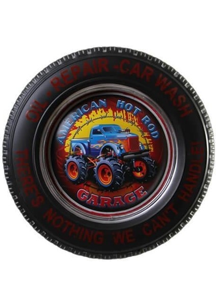 Dekoratif Araba Tekerleği 4x4 Temalı LED Işıklı Vintage Hediyelik