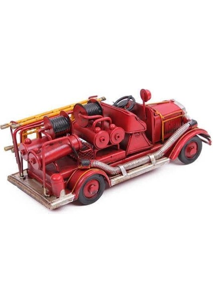 Dekoratif Metal Araba Itfaiye Aracı Vintage Ev Ofis Hediyelik modelleri
