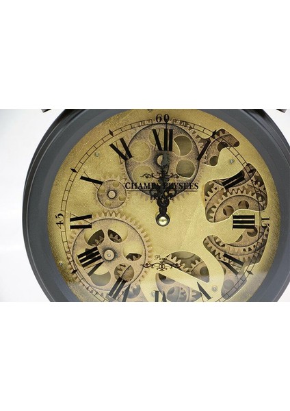 Retro Masaüstü Metal Çarklı Saat Roma Rakamlı Köstek Modeli modelleri