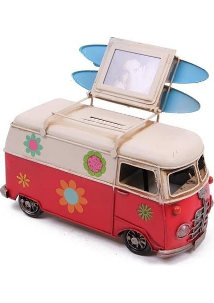 Metal Minibüs Çerçeveli Kumbaralı Biblo Dekoratif Hediyelik fiyatları