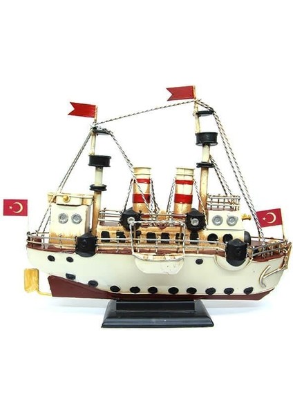 Metal Gemi Biblo Dekoratif Hediyelik