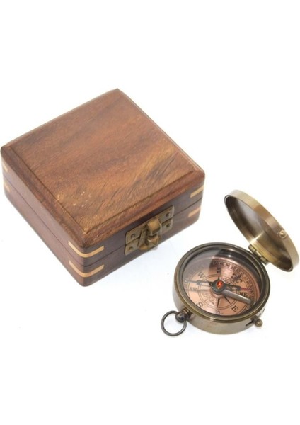 Ahşap Kutulu Pirinç Pusula fiyatları