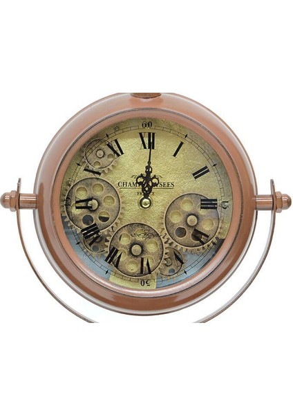 Masaüstü Mat Kahve Çarklı Saat Roma Rakamlı Köstek Modeli modelleri