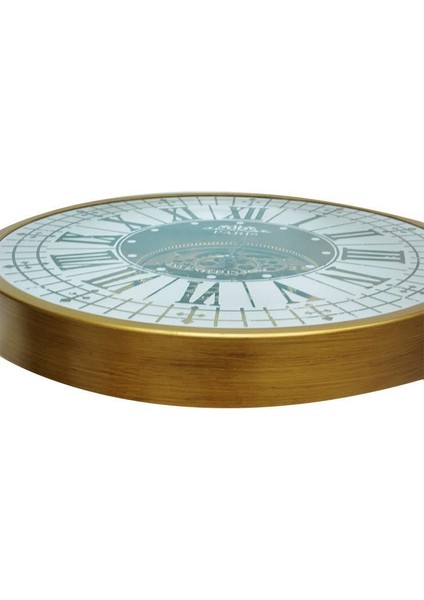 Yuvarlak Roma Rakamlı Goldoksit Çarklı Metal Duvar Saati fırsatları