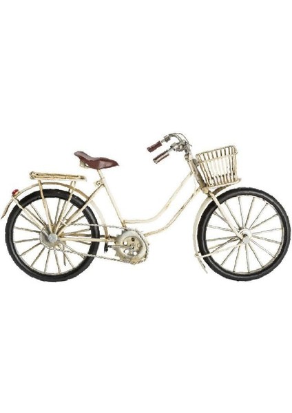 Metal Bisiklet Sepetli Dekoratif Hediyelik