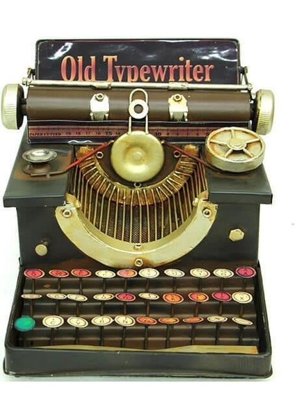 Dekoratif Metal Daktilo Biblo Vintage Hediyelik