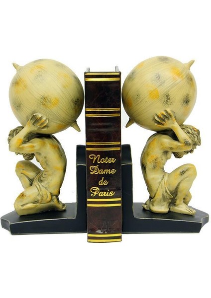 Kitap Tutucu Atlas Kitap Stoperi Dekoratif Hediyelik