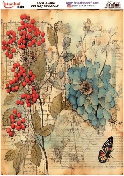 Istanbul Hobi Çiçek Temalı Pirinç Dekopaj PT277