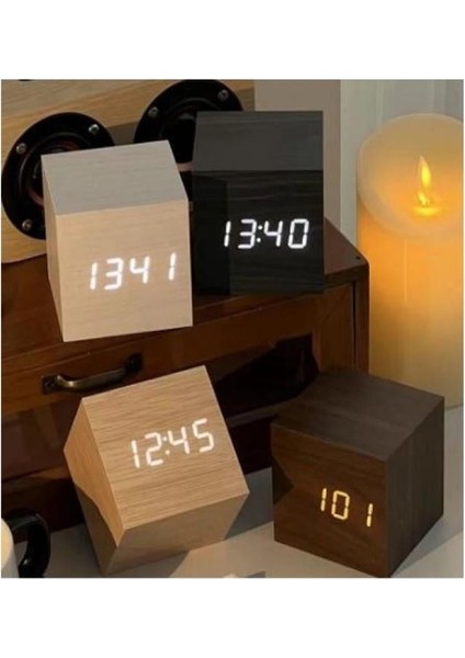 Ahşap Küp Saat