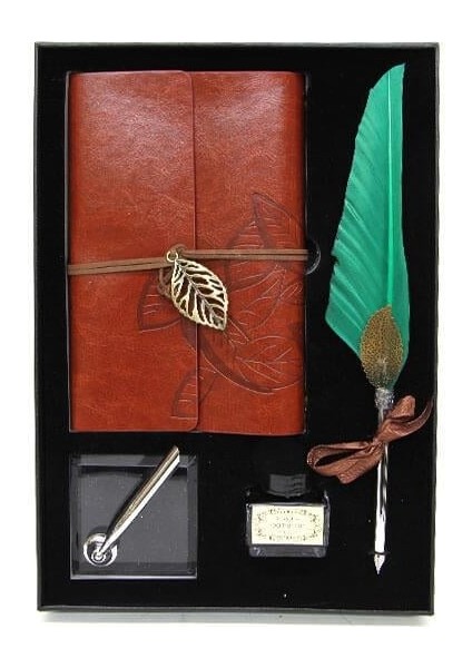 Divit Hokka Defter ve Tüylü Kalem Seti Hediyelik