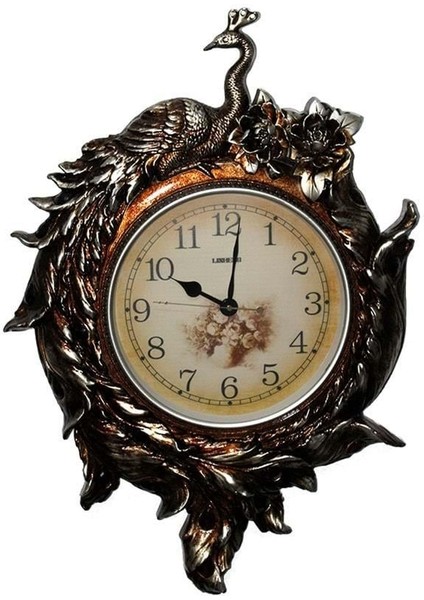 Duvara Asmalı Tavuskuşu Saat Dekoratif Hediyelik fiyatları