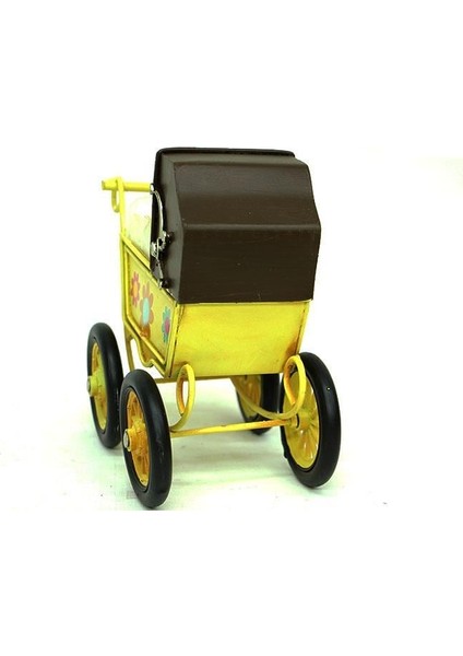 Dekoratif Metal Bebek Arabası Biblo Vintage Hediyelik modelleri