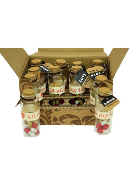 Dilek Şişesi Love 12'li Paket Hediyelik