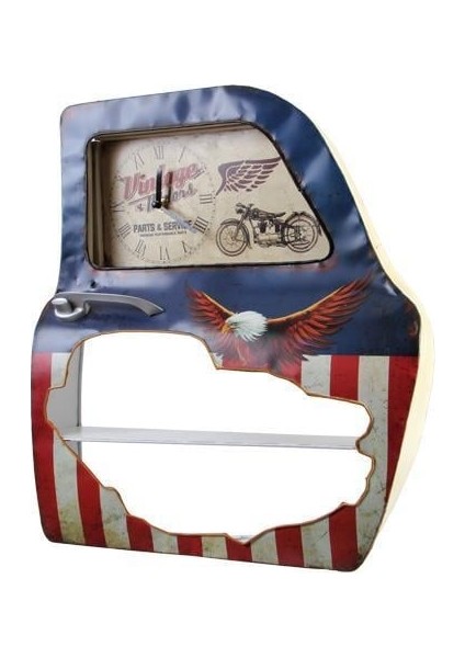 Dekoratif Usa Temalı Mavi Araba Kapısı Araba Kapısı Duvar Rafı fiyatları