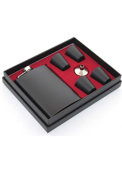 Paslanmaz Çelik 4 Shot Bardaklı Matara Seti