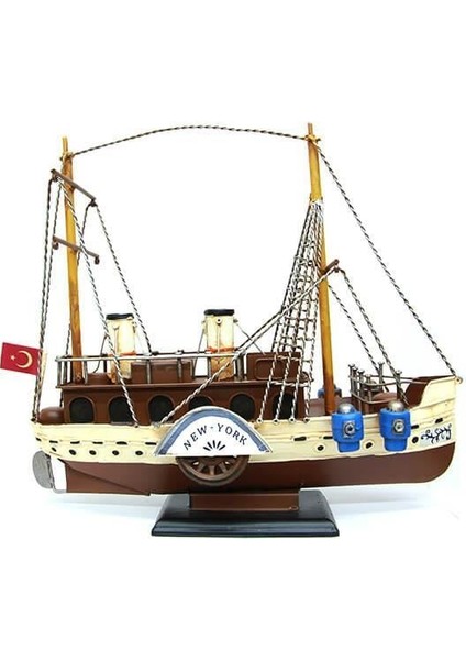 Metal Gemi Biblo Dekoratif Hediyelik